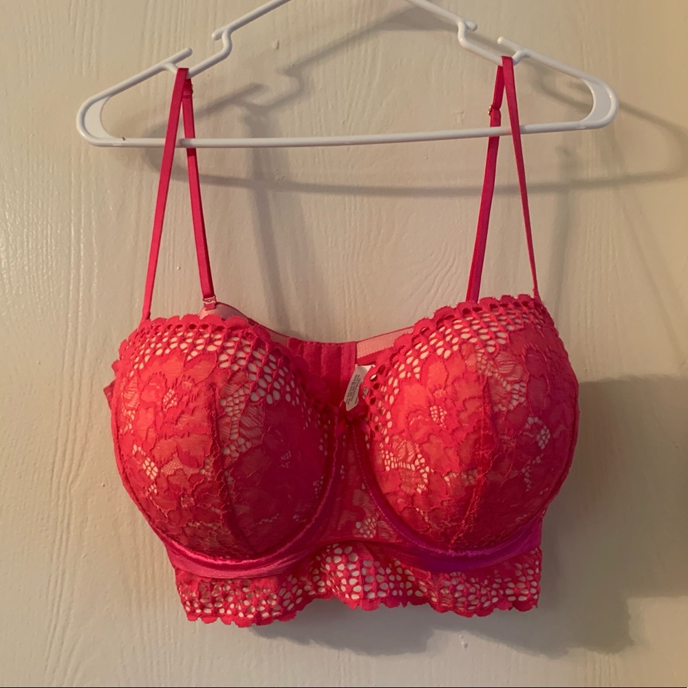 Cacique Strapless or Strapped hot pink bra